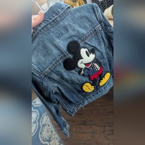 Disney Jean Jacket with Mickey Mouse - Blue, Black, Red, Yellow